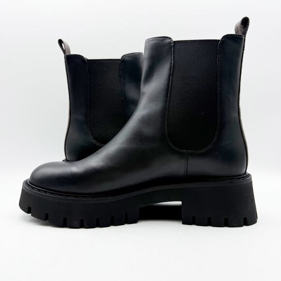 Michael Michael Kors Womens Asher Bootie US 8M Black Brown Leather Lug Ankle NIB - Picture 7 of 13